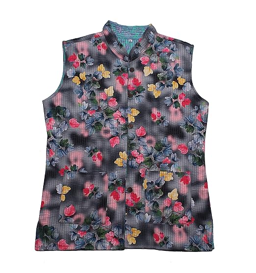 Women's Light Green Cotton Quilted Reversible Sleeveless Jacket