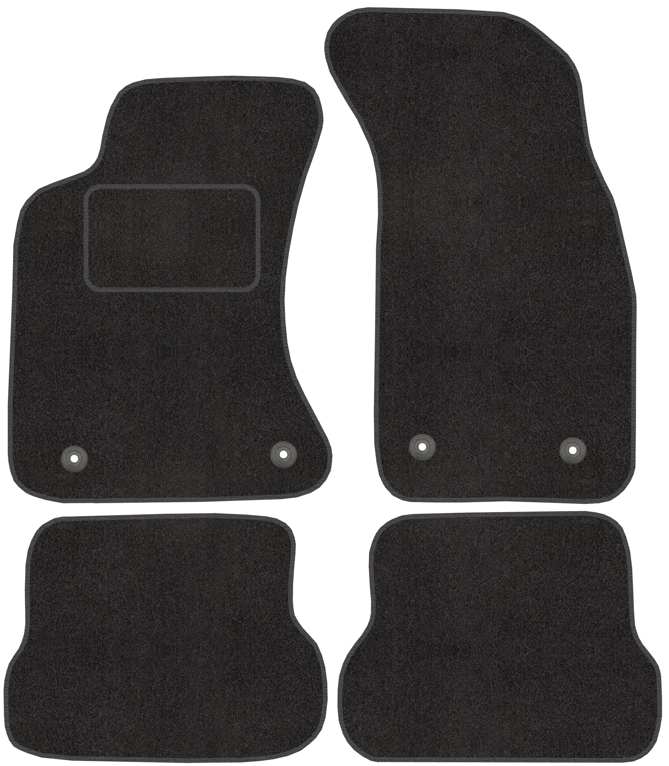 Wielganizator Fußmatten Für Audi A4 B5 1995-1999 - Velours Schwarz 2-teilig