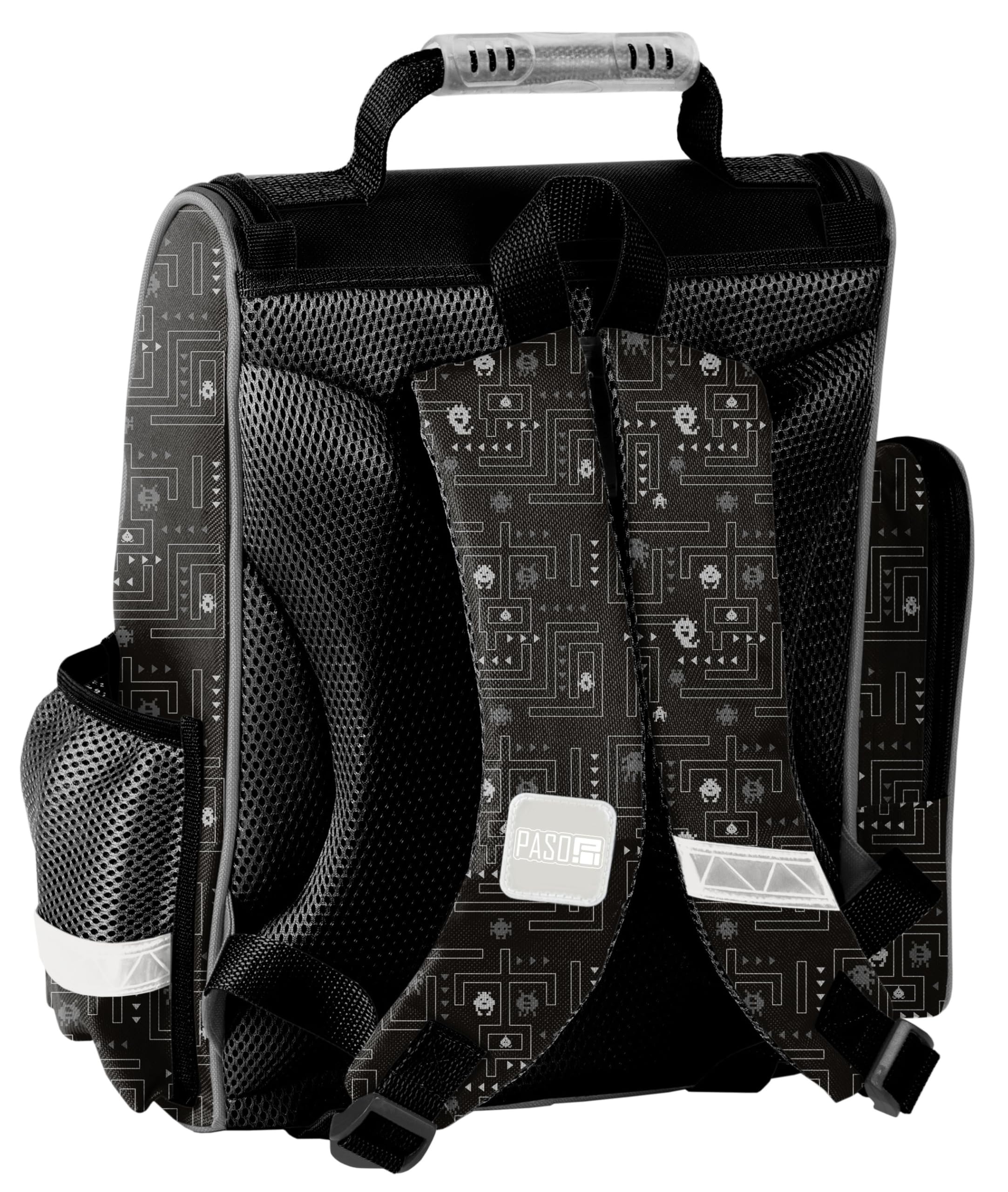 Schulranzen Set 3 teilig Tornister Jungen Schwarz Player Gamer