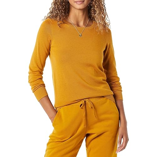 Amazon Essentials Women's Long-Sleeve Lightweight Crewneck Sweater (Available in Plus Size)