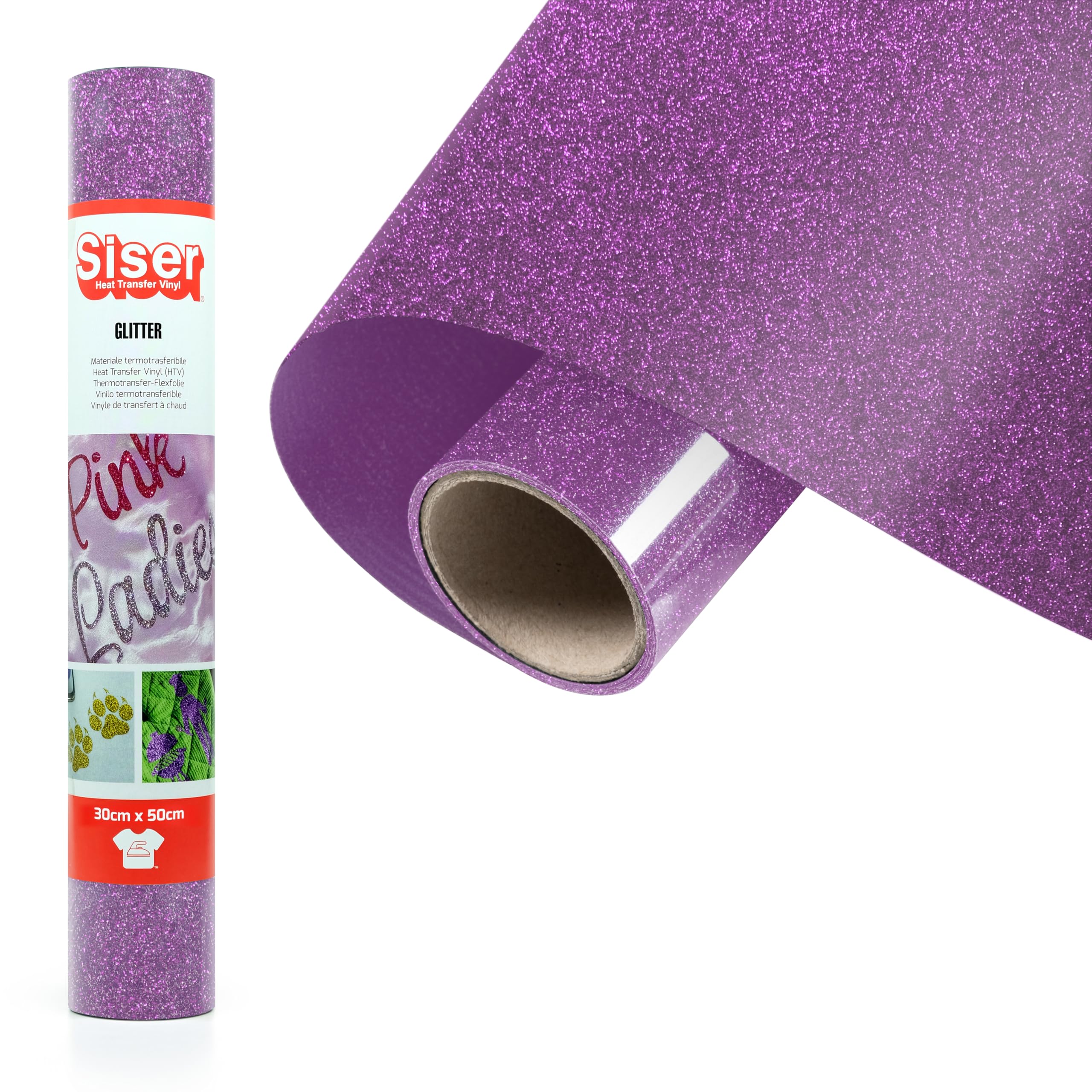 SISER® Glitter Lavender Heat Transfer Vinyl 50x30cm