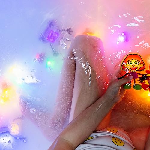 Miniatura 2 de Glo Pals x Plaza Sésamo Julia juguete de baño activado por agua con 6 cubos reutilizables iluminados para juegos sensoriales