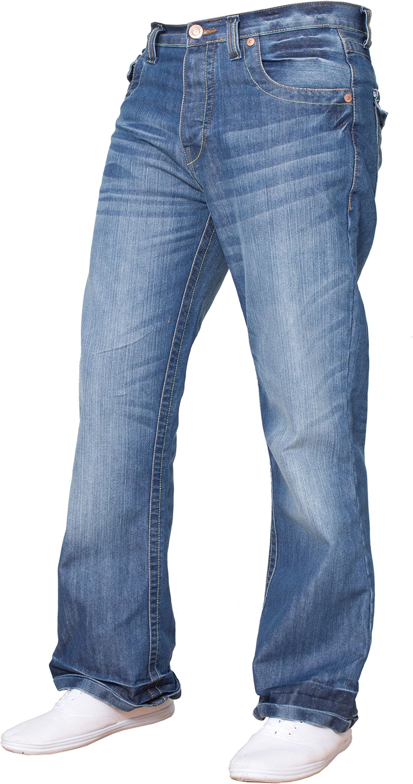 APT Men's Blue Bootcut Flared Work Casual Jeans Size 30-34