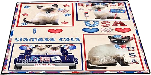 Vista 13 de Doggie of the Day Siamese Cat Floor Mat - Easter Holiday - Best Dog Doormat - Protector Decor - Unique Portrait Art - Premium Quality Decoration