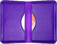 Vista 9 de Wisdompro Tarjetero de Negocios, Funda de Piel Sintética de 2 Caras para Tarjeta de Nombre, Estuche de Billetera con Cierre Magnético para Hombres