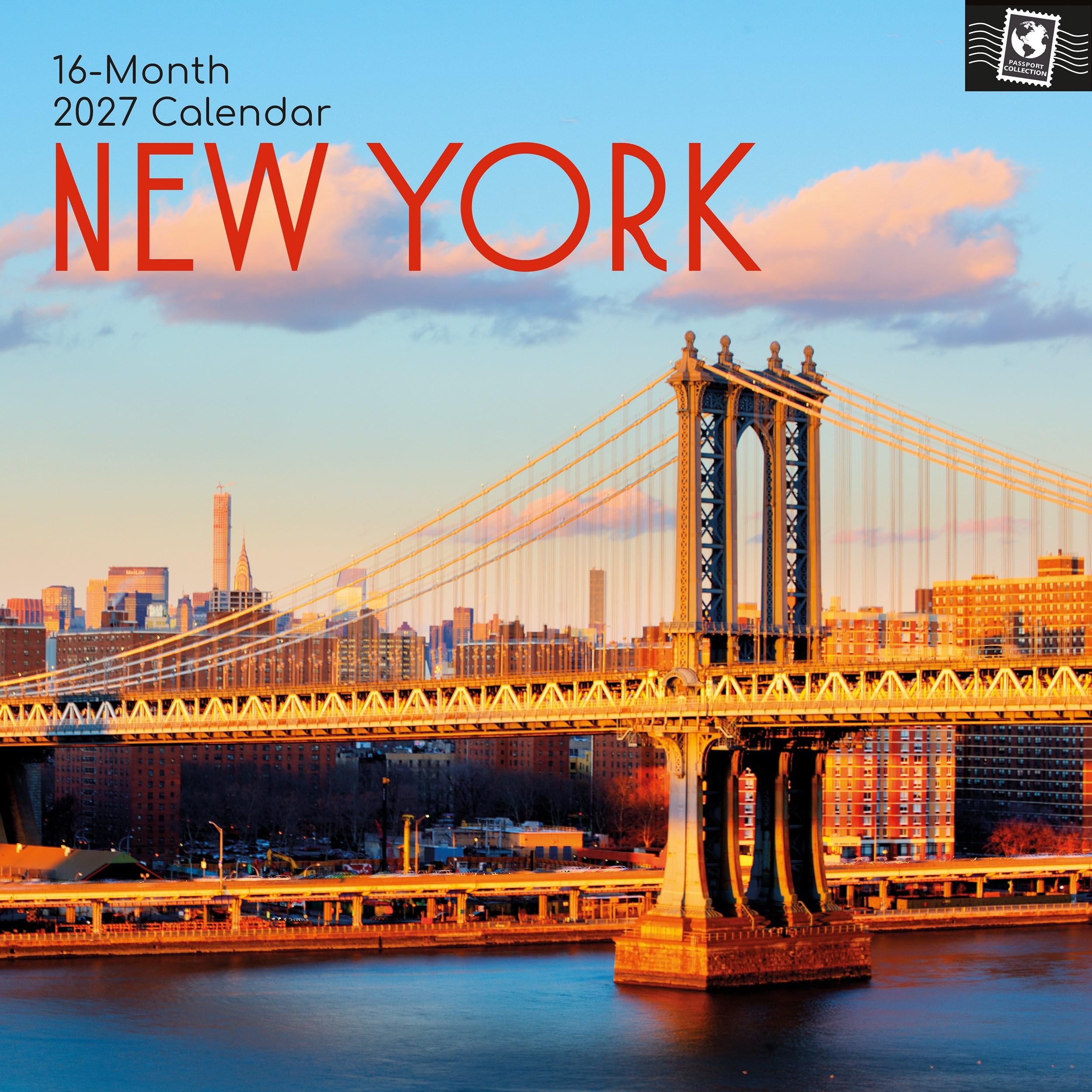 TGSC | New York 2026-2027 Calendar, 16-Month Square Wall Calendar (Sept 2026-Dec 2027), UK Planner with City Photography, Home or Office Organiser | 30 x 30 cm