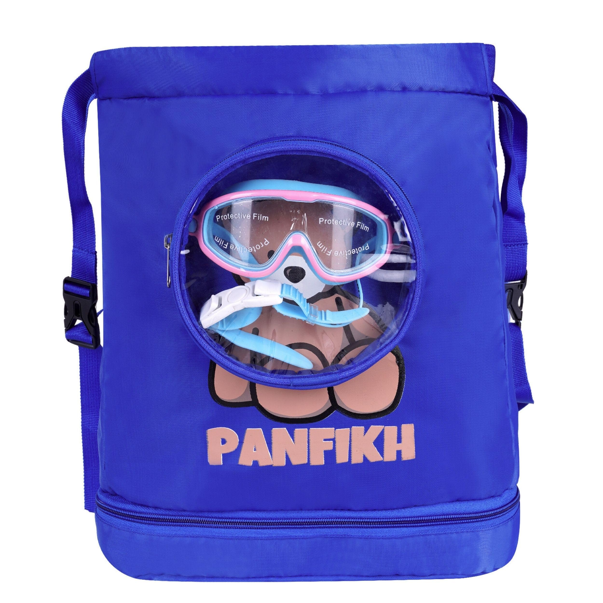 panfikh swimming bag for kids i shoulder drawstring bag for kids large capacity i swimming backpack for girls and boys for kids swimming accessories i swimming kit bags for boys