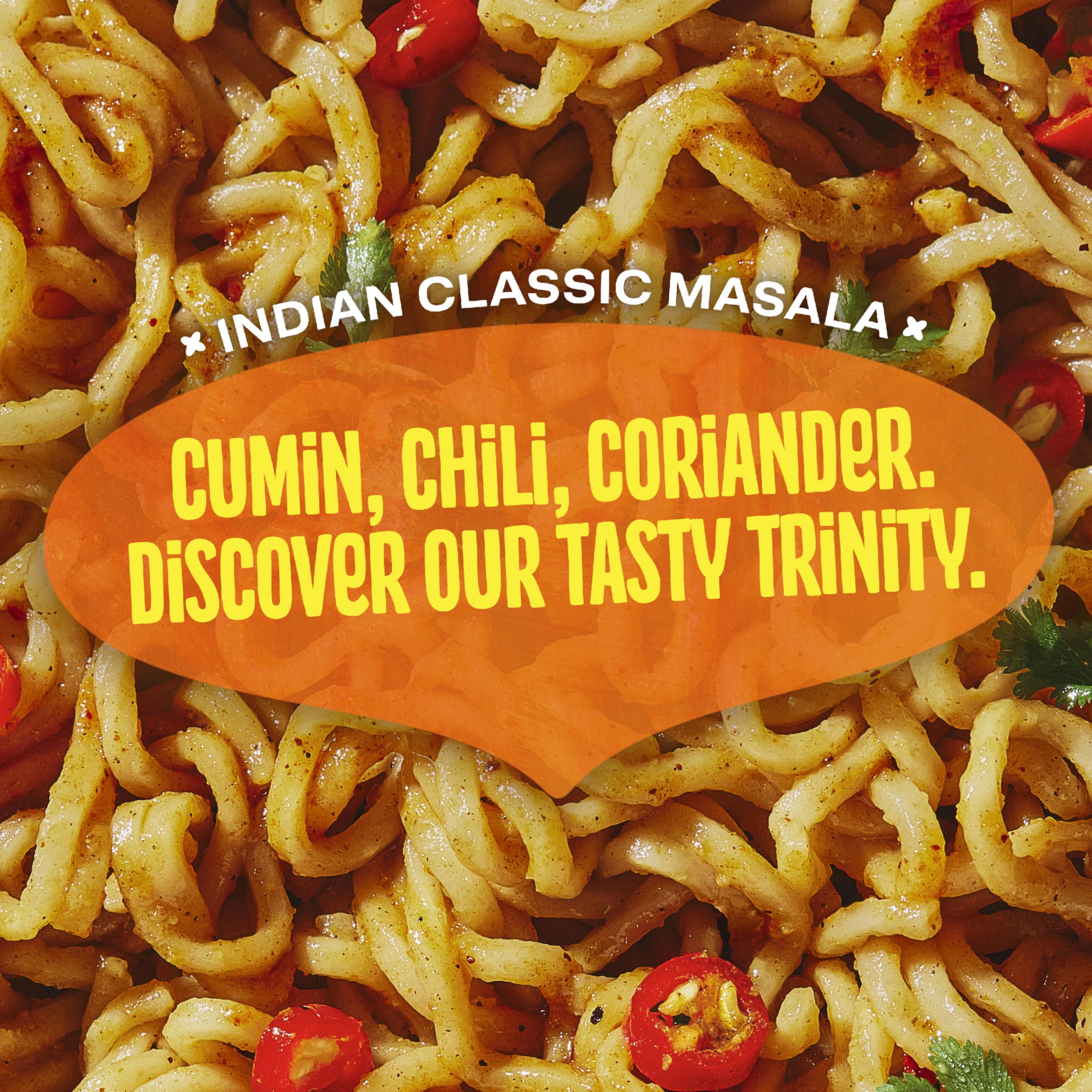 Maggi Indian Classic Masala Noodles, Instant Noodles, 3 Min Indian Noodles, Mildly Spicy, 24Pk
