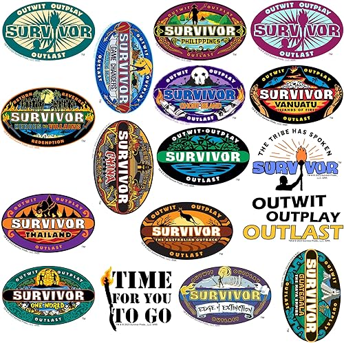 Miniatura 3 de Survivor - Paquete variado de calcomanías de vinilo grandes de lujo, para laptop, botella de agua, álbumes de recortes, tableta, monopatín,