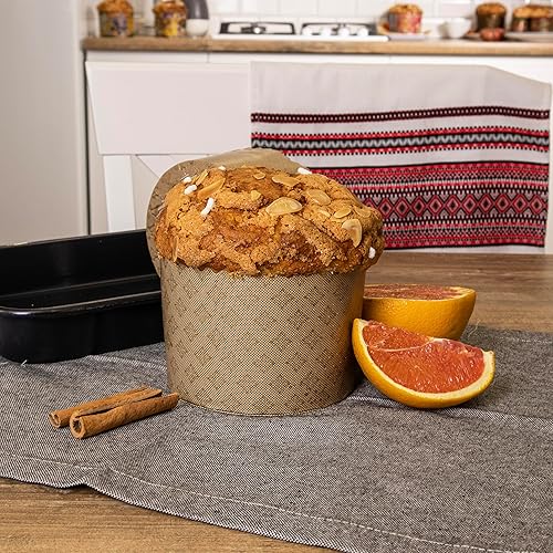 Miniatura 6 de Molde para pan de Pascua  Paquete de 12 moldes de papel Panettone antiadherente grande  Molde para Paska Pascha Panetonne de 5.1 x 3.35 pulgadas