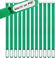 Vista 17 de Wrap-It Storage - Correas de sujeción con hebilla de acero inoxidable y etiqueta para escribir para una fácil identificación de cables, para gestión