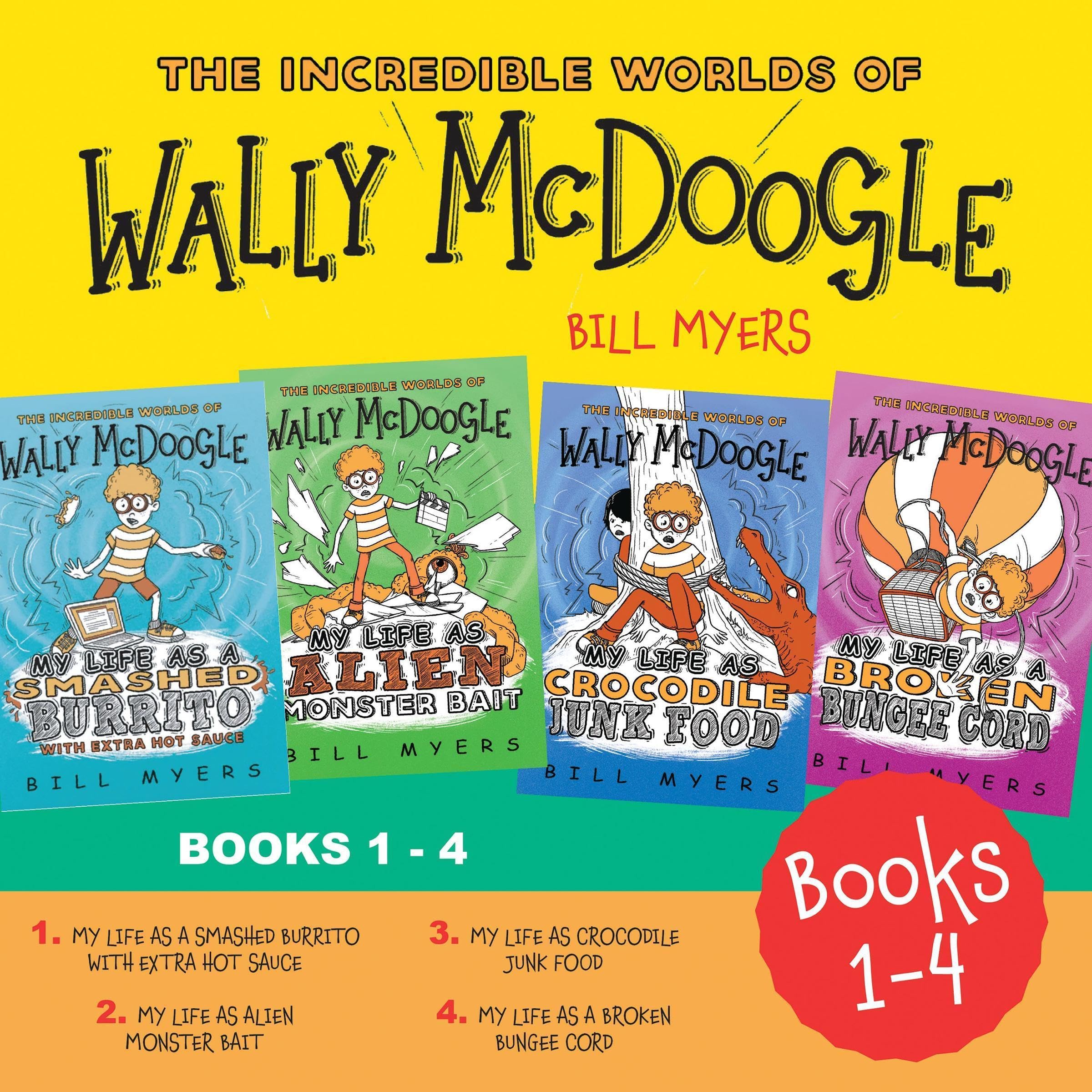Cover art for The Incredible Worlds of Wally McDoogle Books 1-4