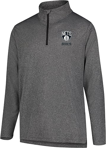 Miniatura 40 de Ultra Game Mens NBA Official Quarter Zip Long Sleeve Pullover T-Shirt Color del equipo,Gris Caliente Carbón,Negro,https://www.amazon.com/dp/undefined