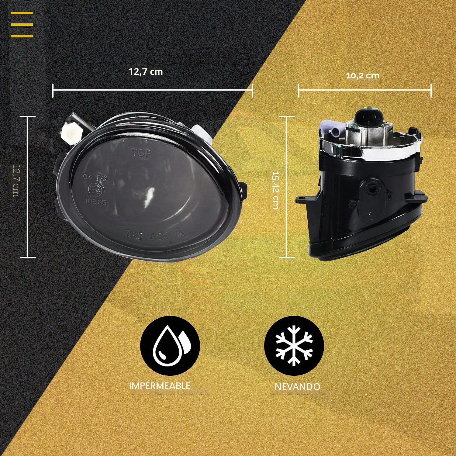 Faros antiniebla para BMW 3 Serie (HB/SDN/WGN) (E46) (E46) 2001-2005/3 Series (CPE/CONV) (E46) 2001-2006/5 Series (E39) 2001-2004. (lentille fumée)