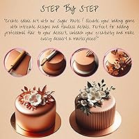 Vista 22 de Confect Fondant for Cakes Chefs Choice for Cake Decorating Shimmering Silver Metallic Fondant 8.82 Oz Dorado champán