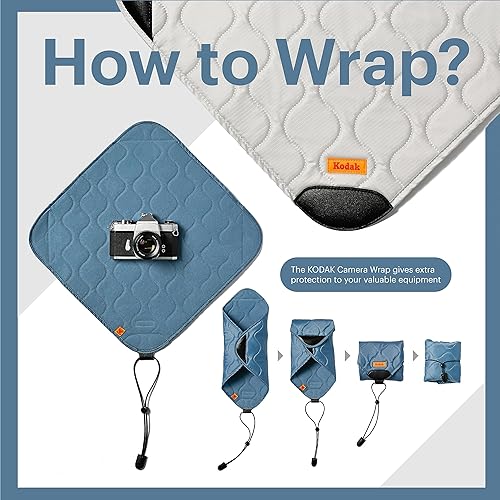 Miniatura 7 de KODAK Envoltura para cámara tamaño M 12.2 x 12.2 in  Resistente al agua, antiarañazos y sin polvo paño protector para cámara sin espejo, cámara