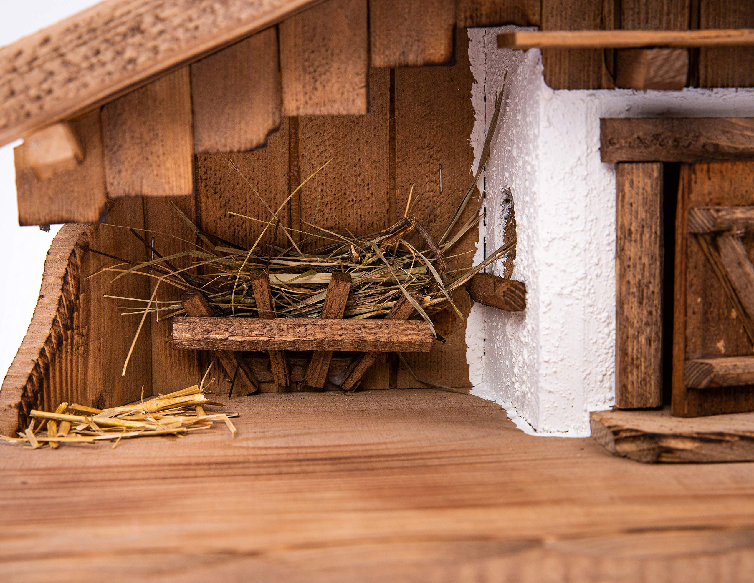 Birsppy Garten und Holztrends Weihnachtskrippe Krippe Krippenstall (W016) Weihnachten Weihnachtskrippen Krippenfiguren