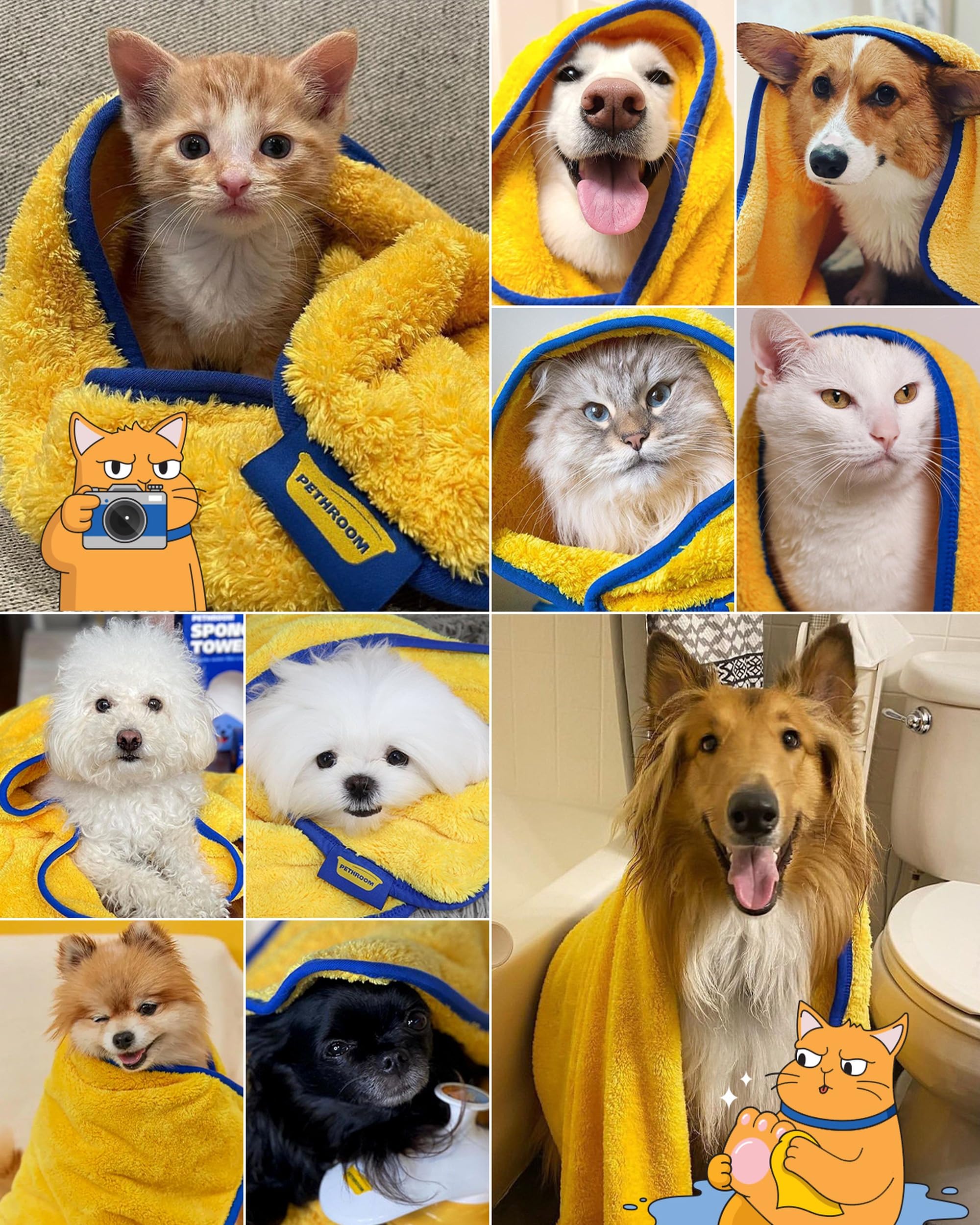 PETHROOM Pet Towel - Ultra Absorbent & Quick-Drying -8 PETHROOM Pet Towel - Ultra Absorbent & Quick-Drying -8