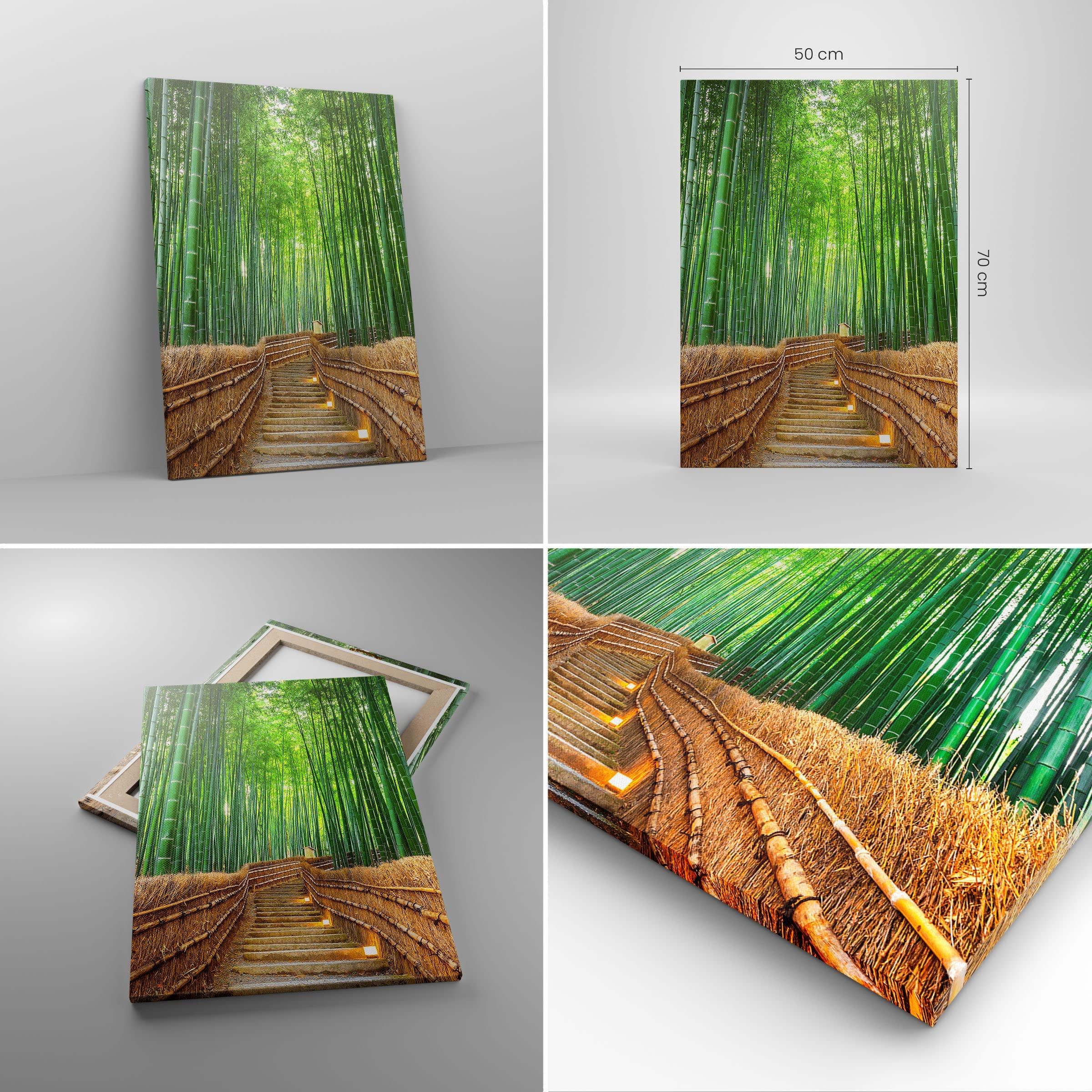 ARTTOR Bilder auf Leinwand 50x70 cm Wandbild Landschaften Wald - 3979
