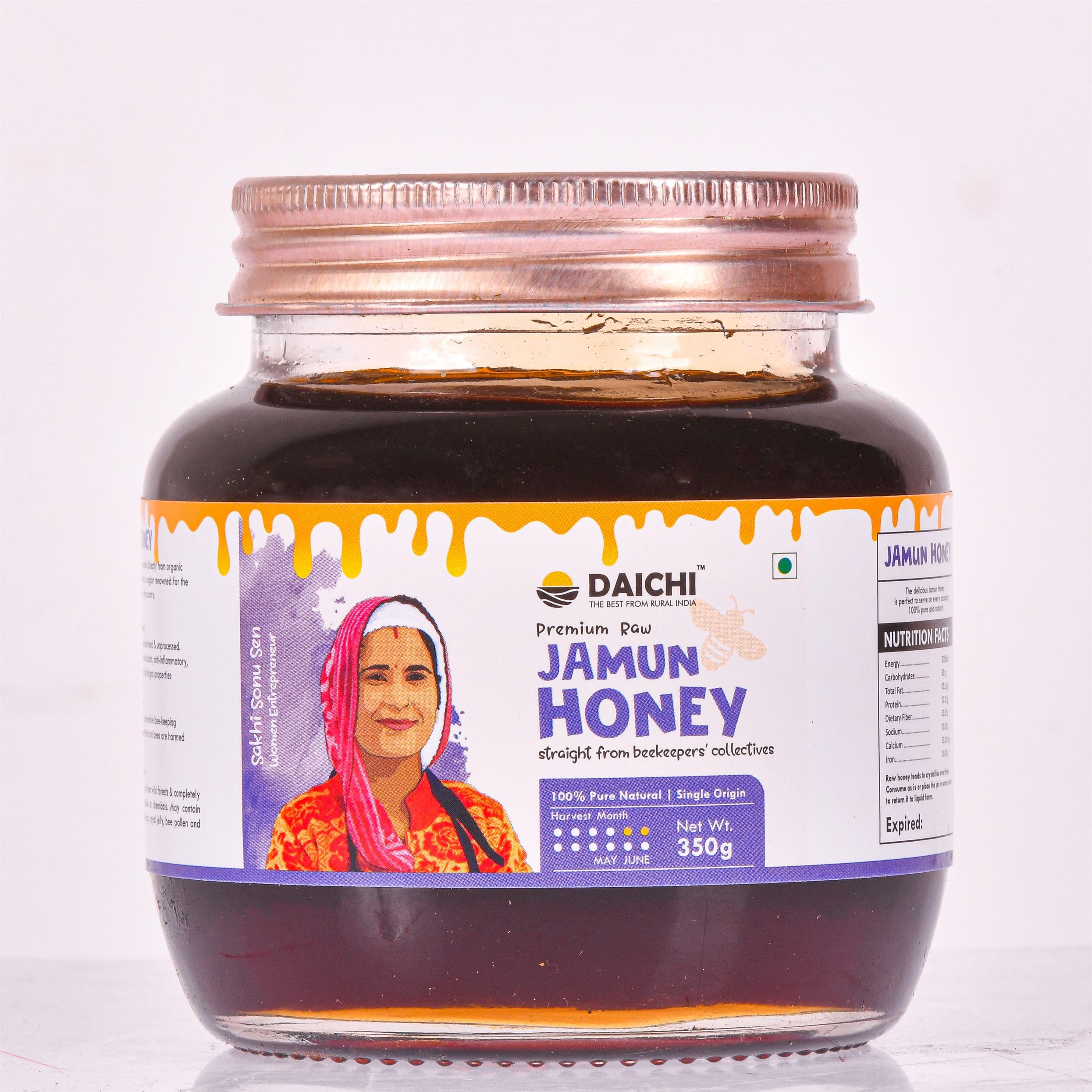 Daichi Jamun Honey - 100% Raw & Unprocessed, Straight from beekeepers, Cruelty-free, No Sugar or Additives 350gm (Pack of 1) (B0CZDX9V7D) Amazon Price History, Amazon Price Tracker