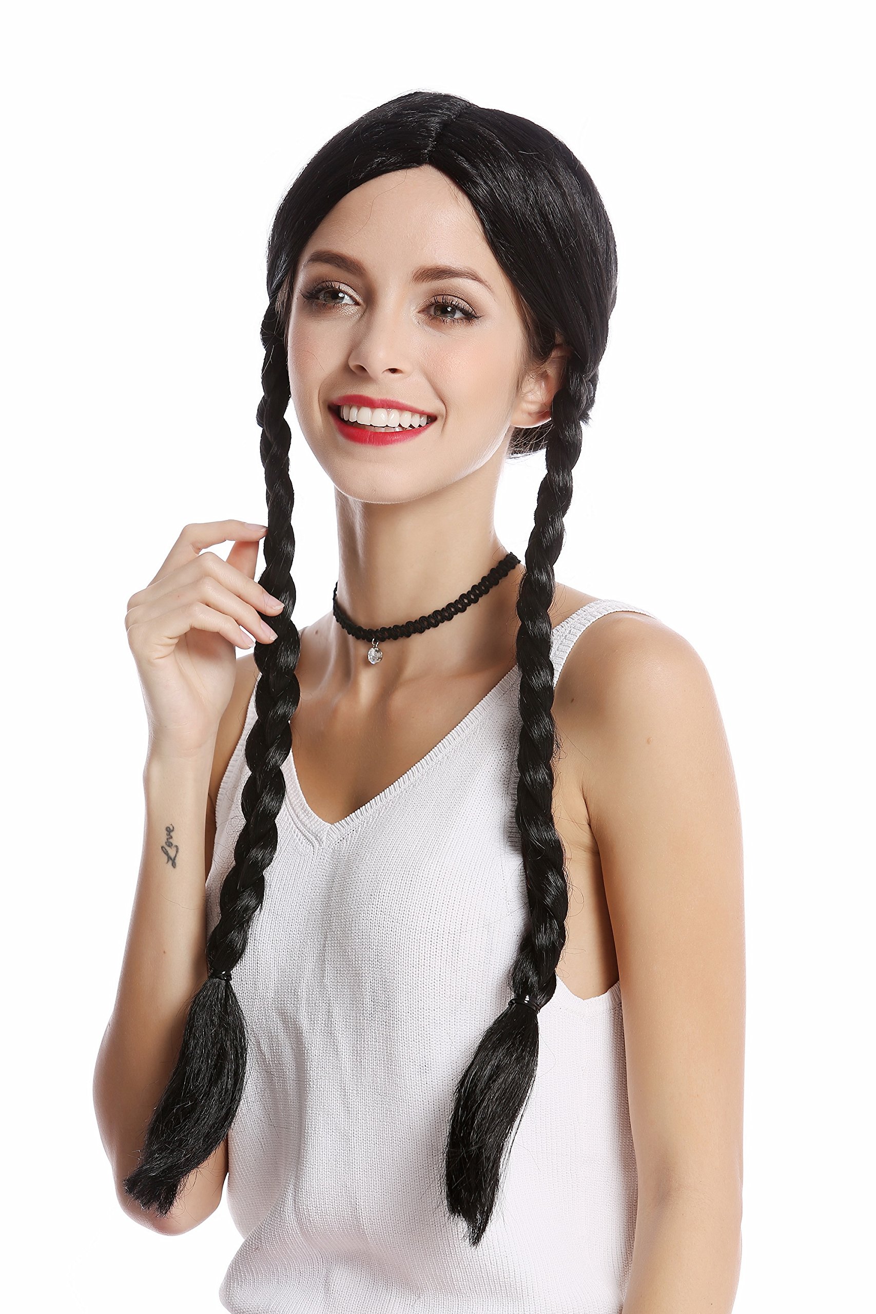 WIG ME UP Peluca Punky Negro-Azul – Estilo Glamuroso, Rockero Y Gótico Con Volumen Masivo – Perfecta Para Carnaval Y Fiestas