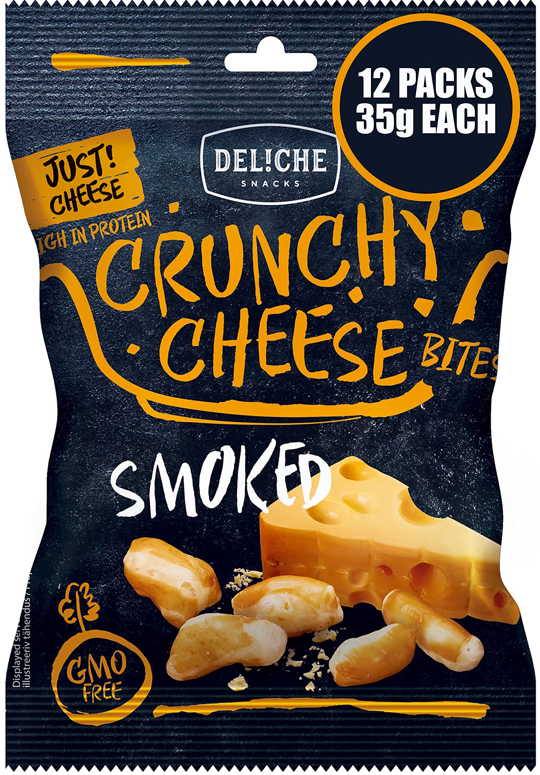 Buy Crunchy Natural Gouda Cheese Crackers 12 x 35g Bags, Smoked