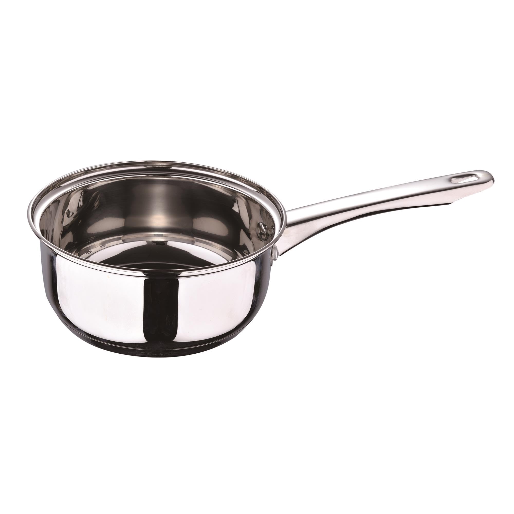 Well Home Set de batterie de cuisine 7 pièces et poêles en acier inoxydable Ø20 et Ø24 x 5 cm, convient pour induction et sans antiadhésif