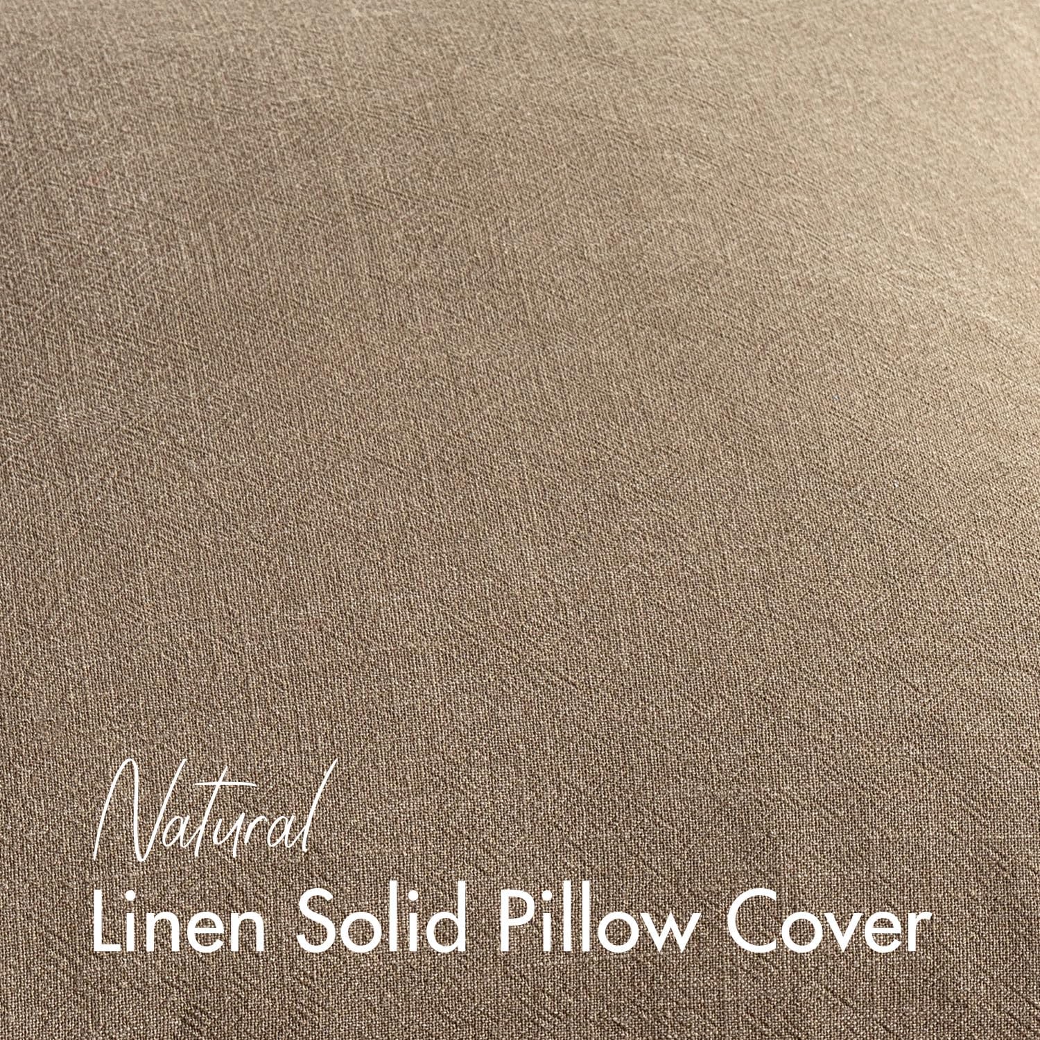 Woaboy 26x26 Inch Set of 2 Decorative Linen Solid Throw Pillow Covers Boho Accent Farmhouse Couch Pillowcases Modern Netural Euro Home Decor for Couch Sofa Living Room Bed,Light Brown