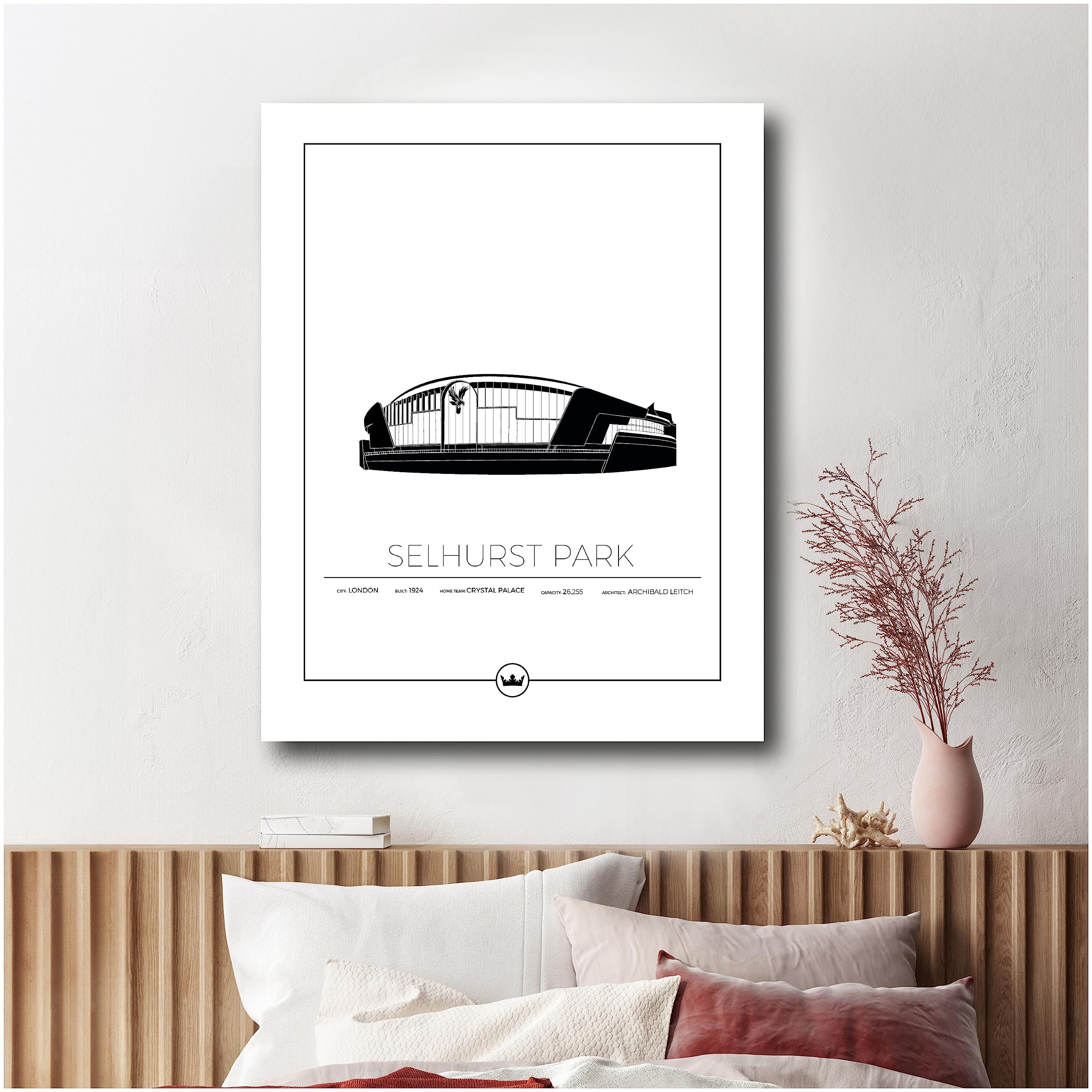 Sverigemotiv Selhurst Park Football Stadium Wall Art Print — Premier League Football Home of Crystal Eagles Palace — Football Gifts for Boys Girls Men Fans — Unframed Poster 40x50 cm — image 1
