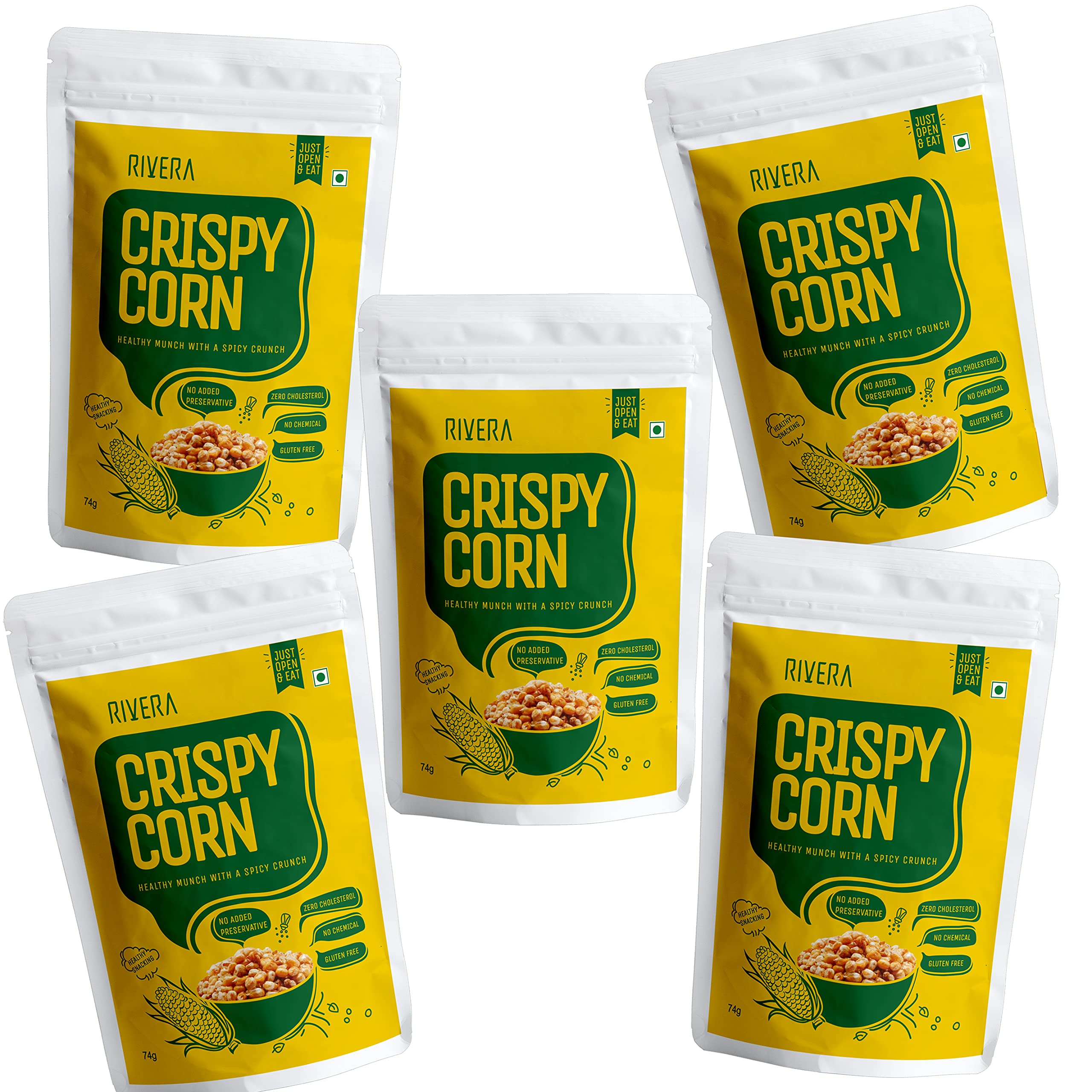 Rivera Vegetable Chips, Combo of Healthy Snacks Pack of 5 (SWEET CORN-MASALA) - Image 4 thumbnail