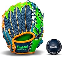 Vista 13 de Franklin Sports - Juego de guante de béisbol para niños + juegos de pelota de espuma - Guantes de teeball Meshtek para niños + bebés - Lanzamiento