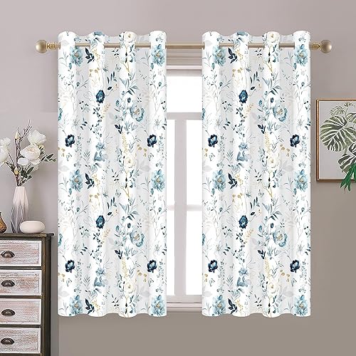 Tititex Elegantes cortinas opacas de 63 pulgadas de largo, juego de 2 paneles para puerta corredera de patio, cortinas con aislamiento térmico con