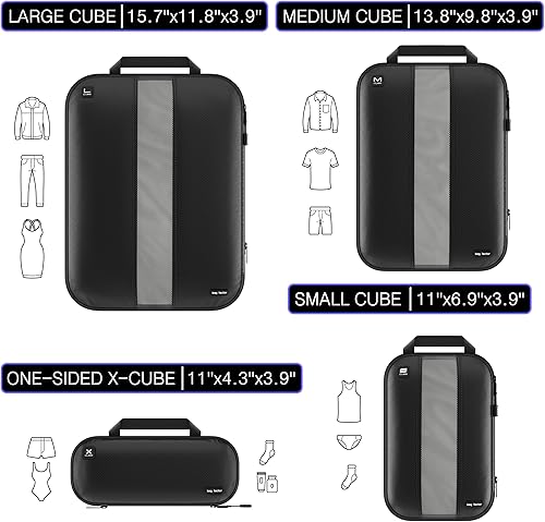 Miniatura 5 de Cubos de embalaje de compresión ultraligeros de alta calidad para viajes, juego de organizadores de equipaje