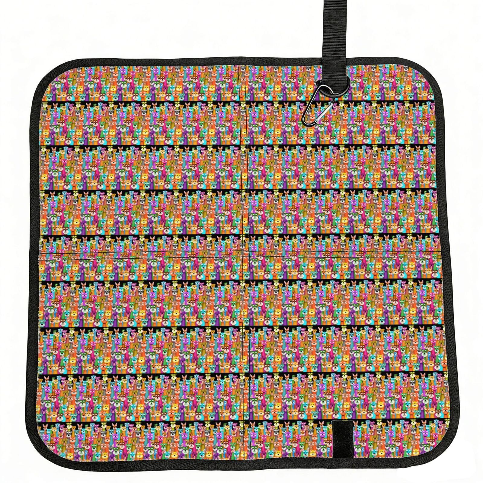 ERCgad Dogs Print Foldable Seat Cushion Portable Chair Pad Lightweight Travel Outdoor Office Home