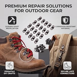 Amazon.com: Boot Lace Hooks 20Pcs, Metal Rivets, Heavy Duty