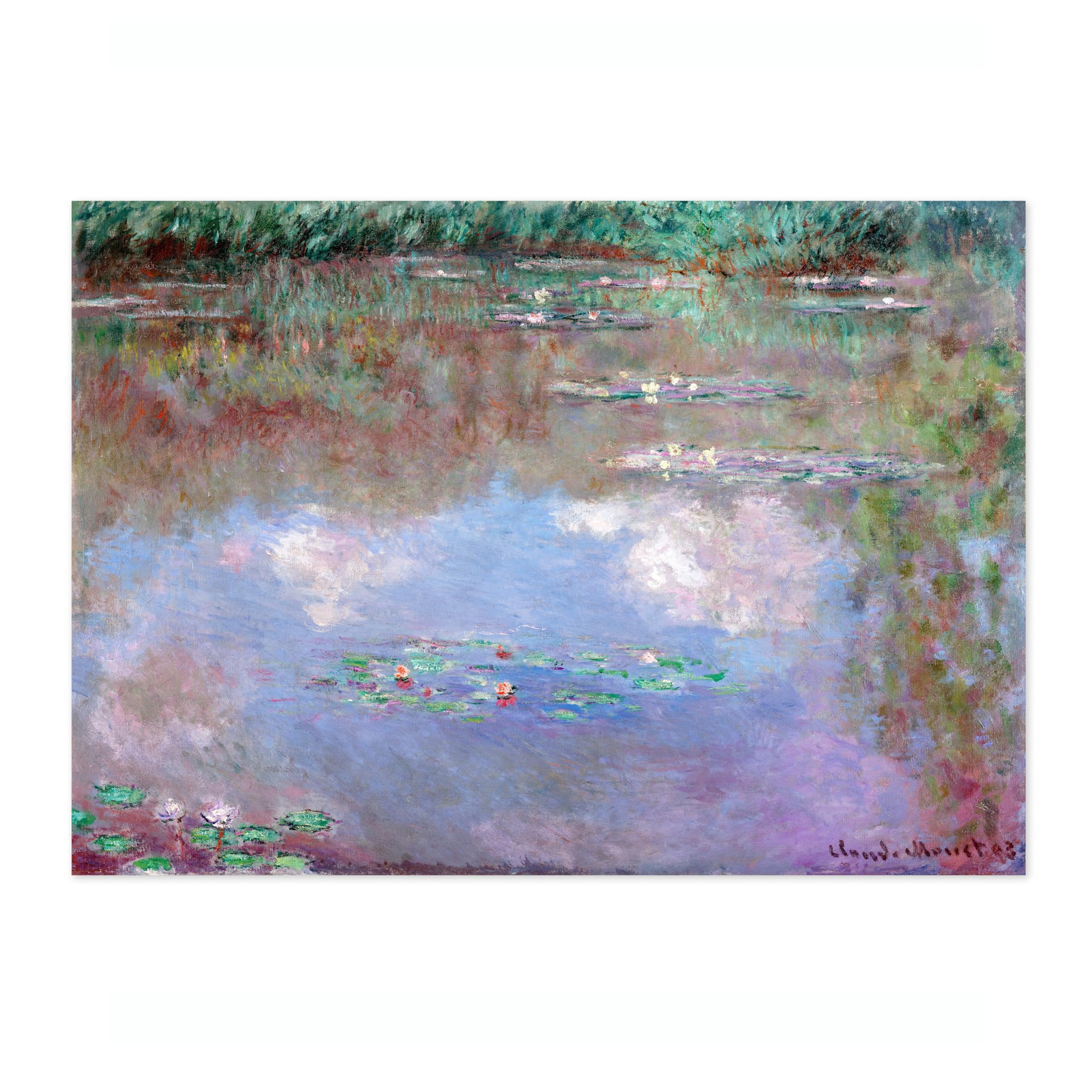 Clouds In The Lily Pond Claude Monet Art Print, Classic Art Painting Poster, Impressionism Art Exhibition Modern Wall Art, Minimalist Home Decor Picture Artwork, A4 (Print Only) - 29.7x21cm — image 1