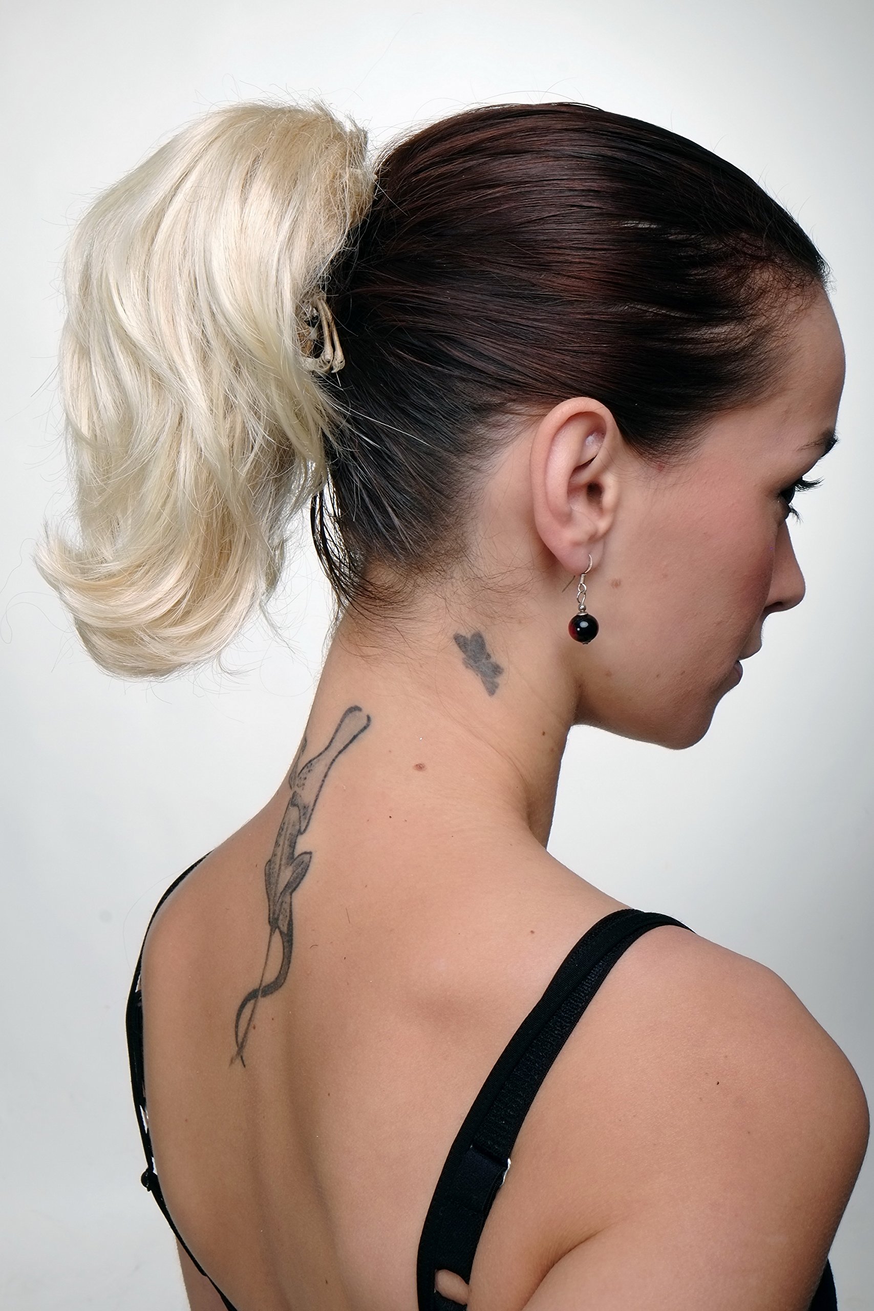 WIG ME UP - T6545-24BT613 Ponytail Hairpiece extension short wild look blond mix 10inch, Light blonde mix (24BT613), Length: 20cm - Image 3