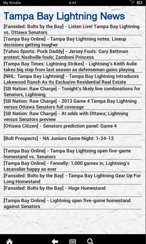 Tampa Bay Hockey News (Kindle Tablet Edition) - App on Amazon Appstore
