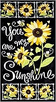 Timeless Treasures You Are My Sunshine Sunflower Chalkboard Cotton Fabric Panel 44x23.5" Quilting Crafts