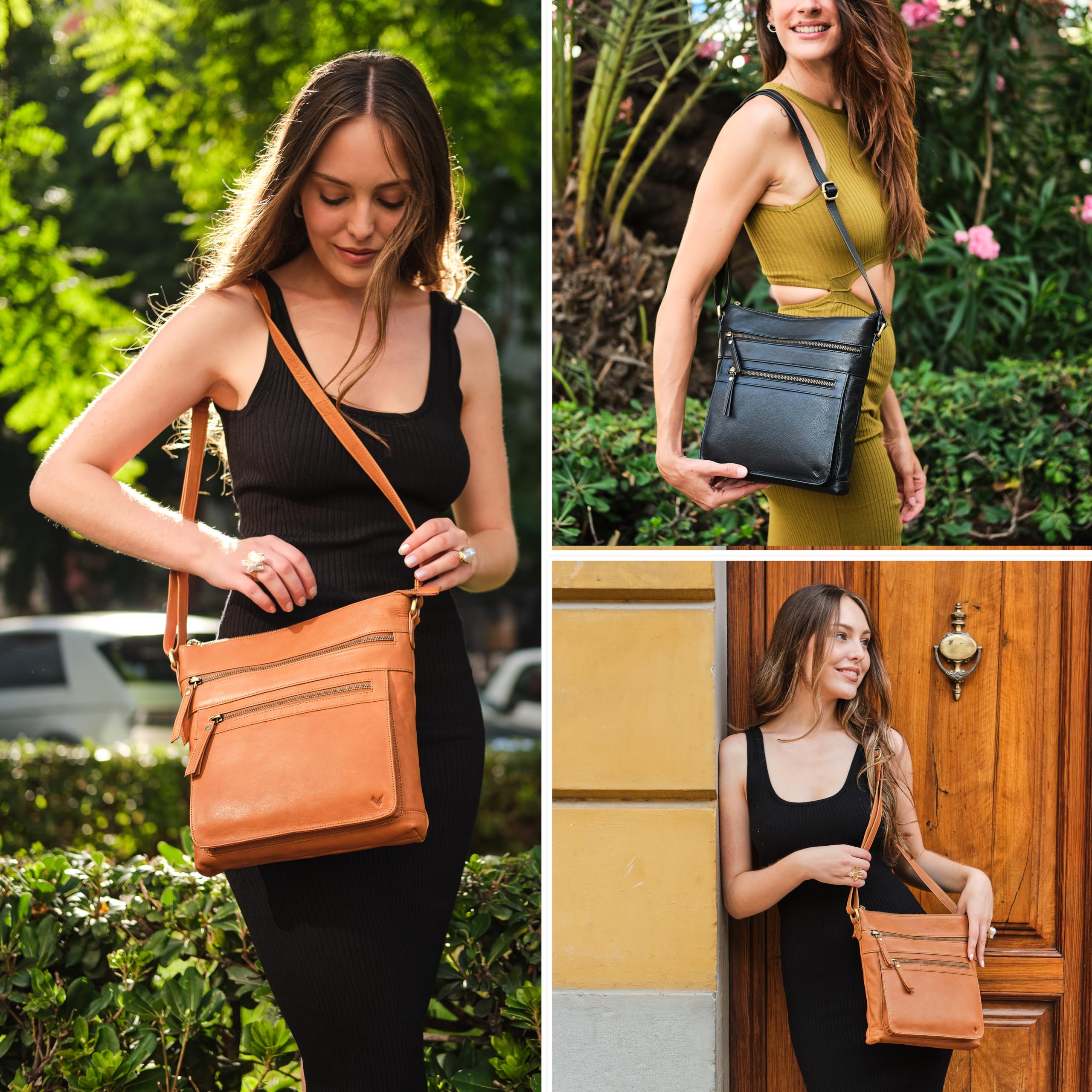Borsa Donna Tracolla Pelle Alta Qualità - Borsa Tracolla Donna Piccola Multiple Scomparti - Borse a Tracolla Donna - Borsa Donna Firmata - Borse Donna Piccola - Tracolla per Borsa Donna Moda.
