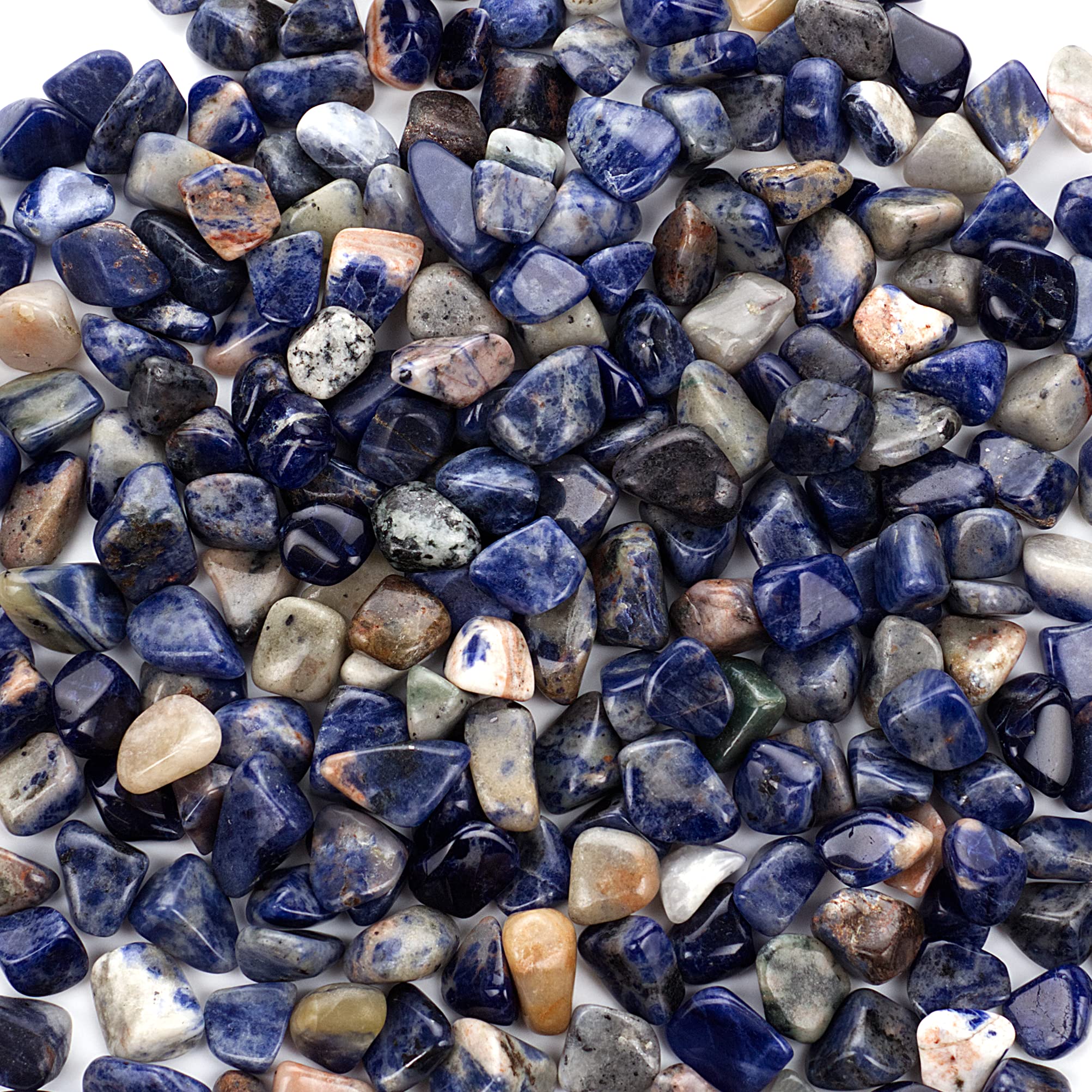 Cherry Tree Collection 1/2 Pound Polished Tumbled Gemstone Chips, Pebbles, Crystal Chips Bulk for Jewelry Making, Healing, Plants, Succulents,