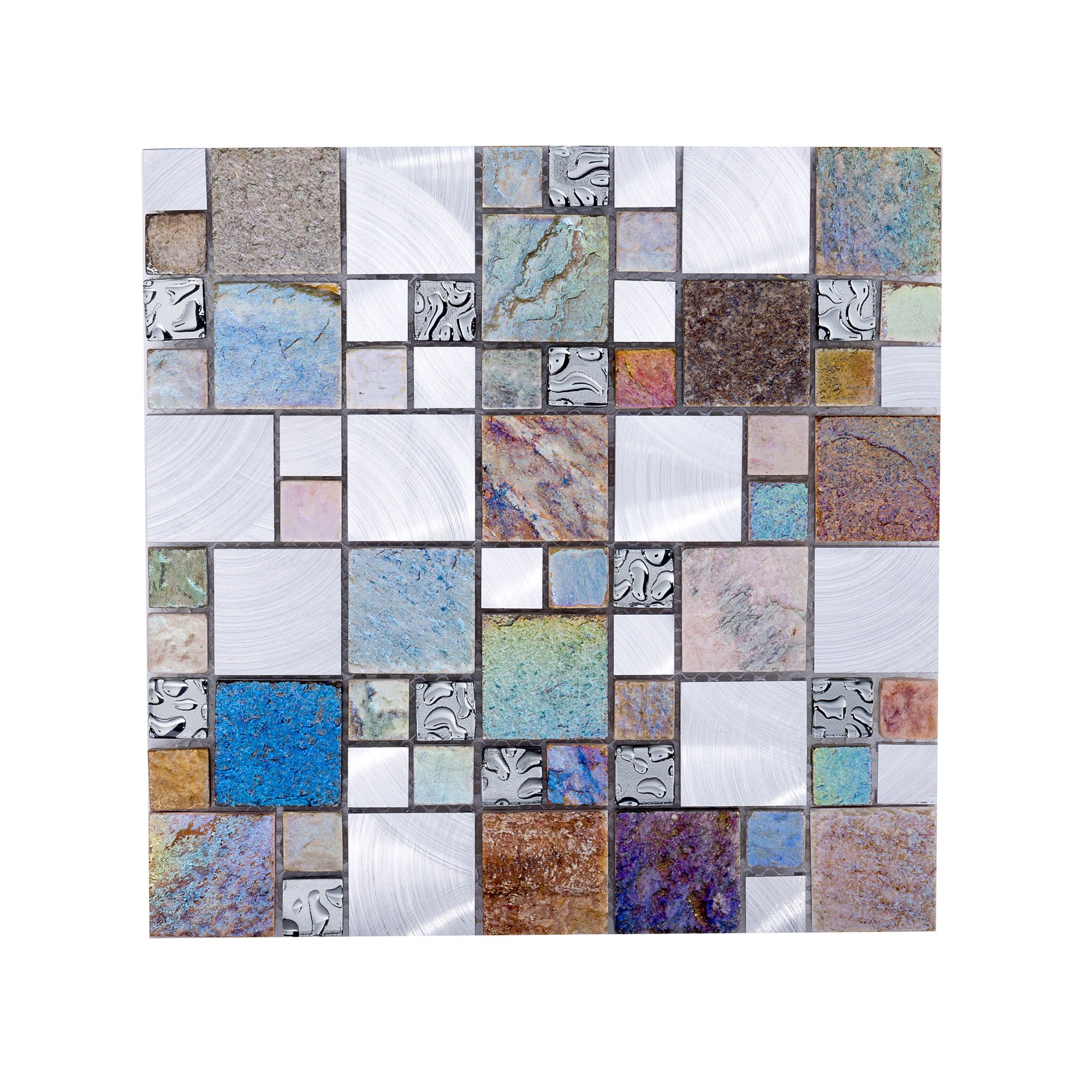 Mosaic Tile Sheet | Square Mosaic Tile | 300 x 300 | Bathroom Kitchen Splashback Wall | Mixed