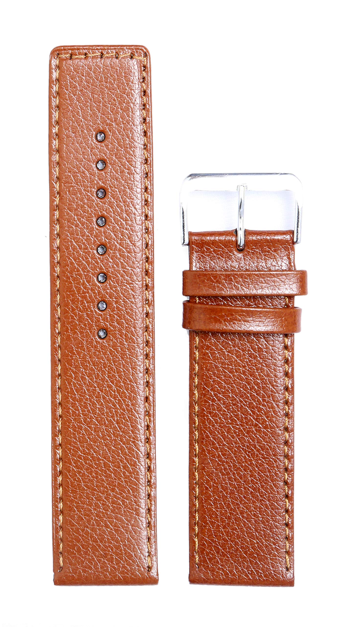 EXOR Tan colour leather watch strap with Flat Finish of 22 MM genuine Watch leather Strap/bands for men and women (B08FYH5N7R) Amazon Price History, Amazon Price Tracker