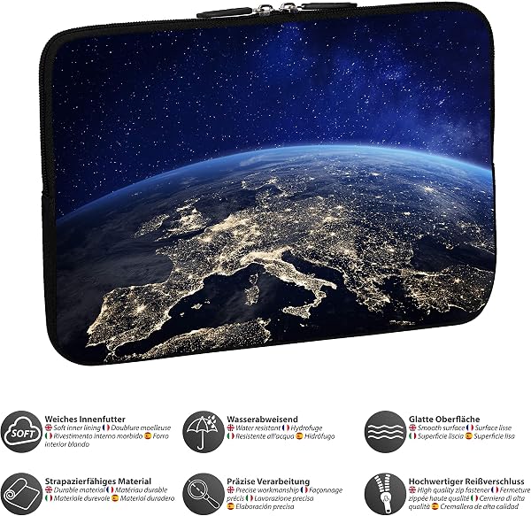 PEDEA Design Schutzhülle Notebook Tasche bis 15,6 Zoll (39,6cm), Space Night - 3