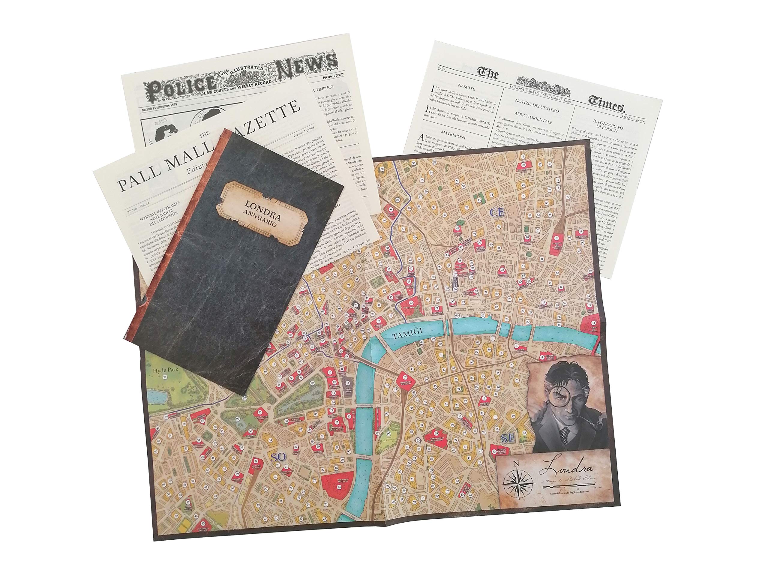 Asmodee – S. HOLMES: JACK LO SQUARTATORE E AVVENTURE NEL WEST END – Gioco | Gioco da Tavolo Investigativo e Collaborativo di Risoluzione Casi – 1-8 Giocatori – 14+ Anni – 90+ Minuti – Edizione Italiana