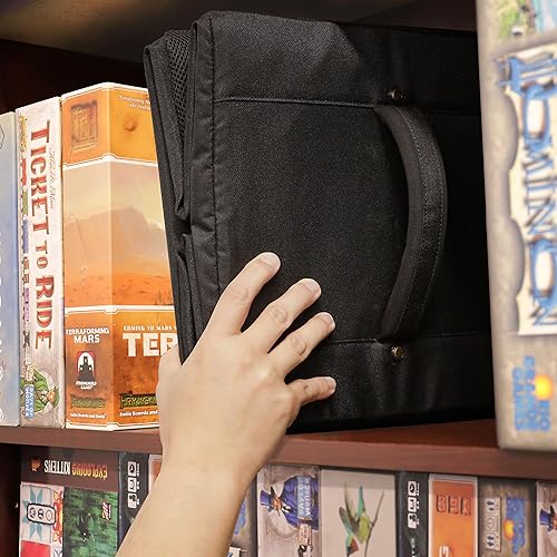 Miniatura 7 de ENHANCE Bolsa de hombro para juegos de mesa, almacenamiento reforzado para juegos de mesa con correa acolchada para el hombro y bolsillos para