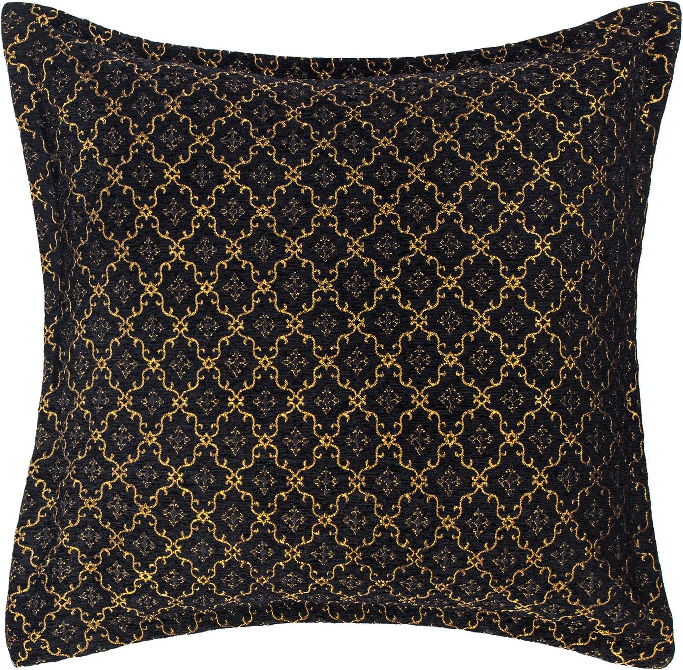 Loom and Mill 9-Piece Jacquard Comforter Set, Luxury Classic Black Damask Jacquard Comforter Queen Sets, Ultra Soft Bedding with Euro Shams, Bedskirt, Filled Decorative Pillow for Home Bedroom(Queen) - Image 9