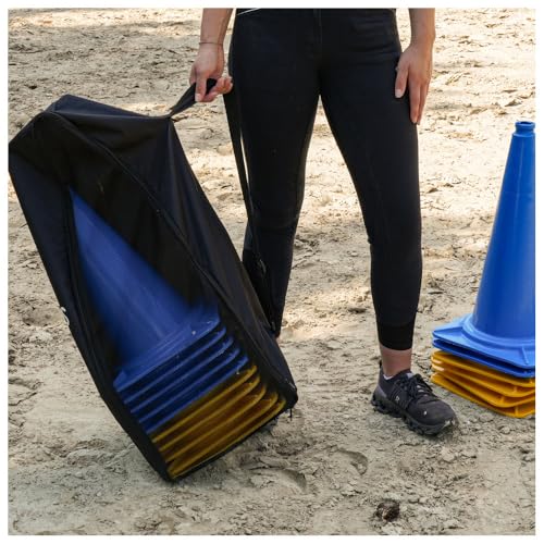 Dönges Tasche für Pylonen (Agility Bodenarbeit Hundesport Outdoortasche Reitsport Reittraining Markierungen) H x B x T: 80 x 30 x 30 cm, Lieferumfang eine Tasche ohne Pylonen