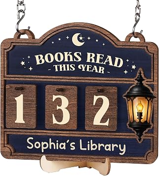 Books Read This Year Counter, Bookish Gifts For Book Lovers, Women Readers