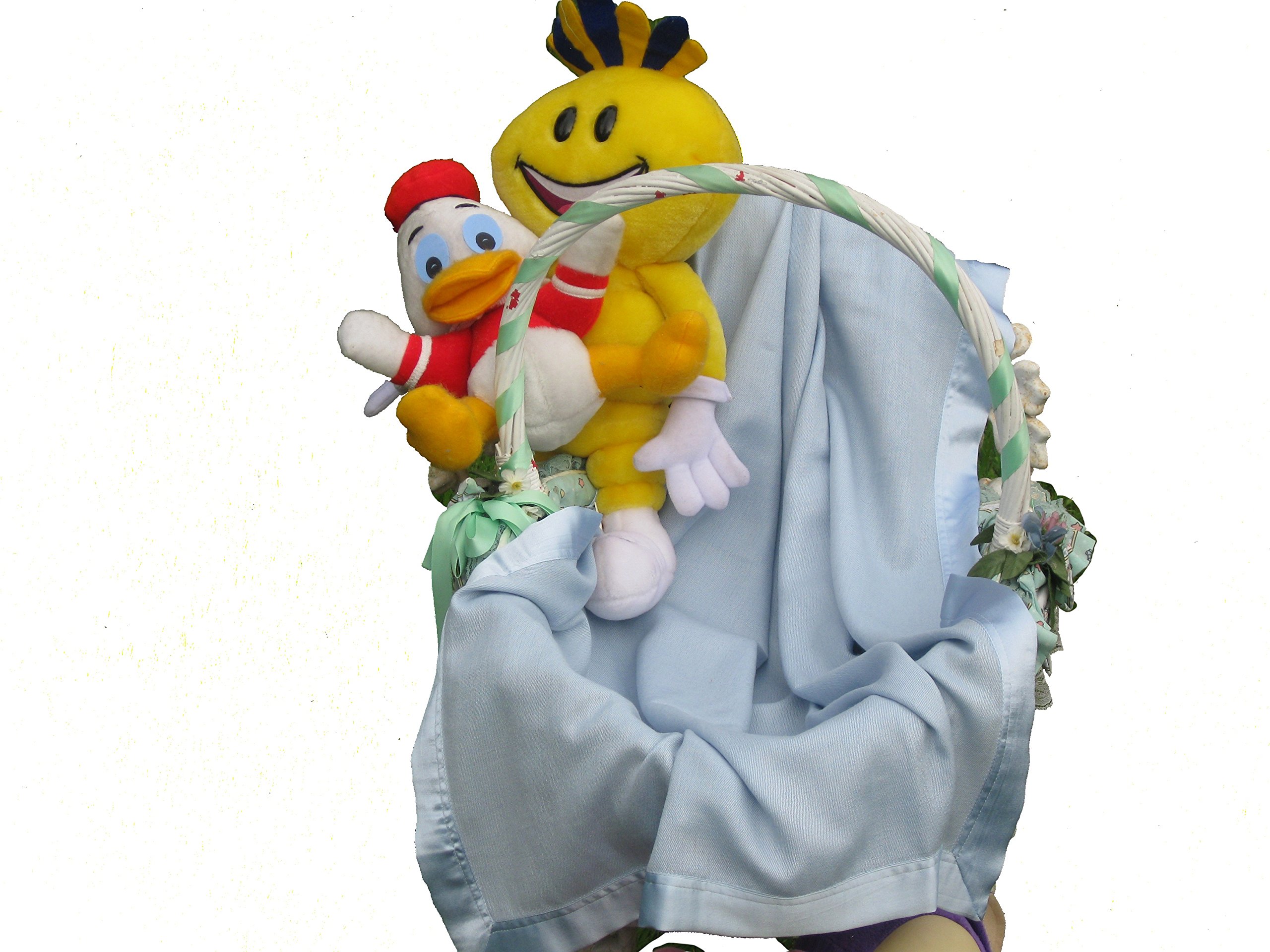 Baby Blanket (Pashmina) -Soft and Luxurious in 4 Baby Colors (Baby Blue)